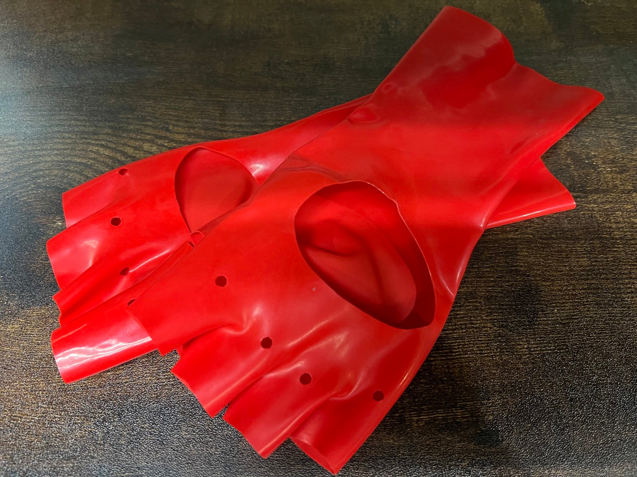 DENBER RUBBER Men's Fingerless Wrist Gloves -即納-