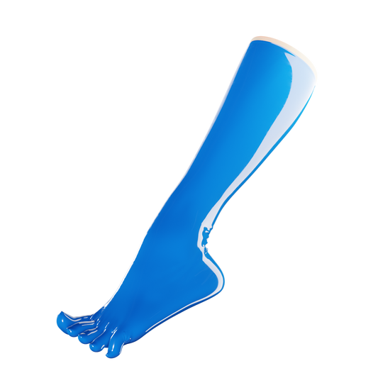 UNIQDSN Translucent Sapphire Toe Socks (Knee High)