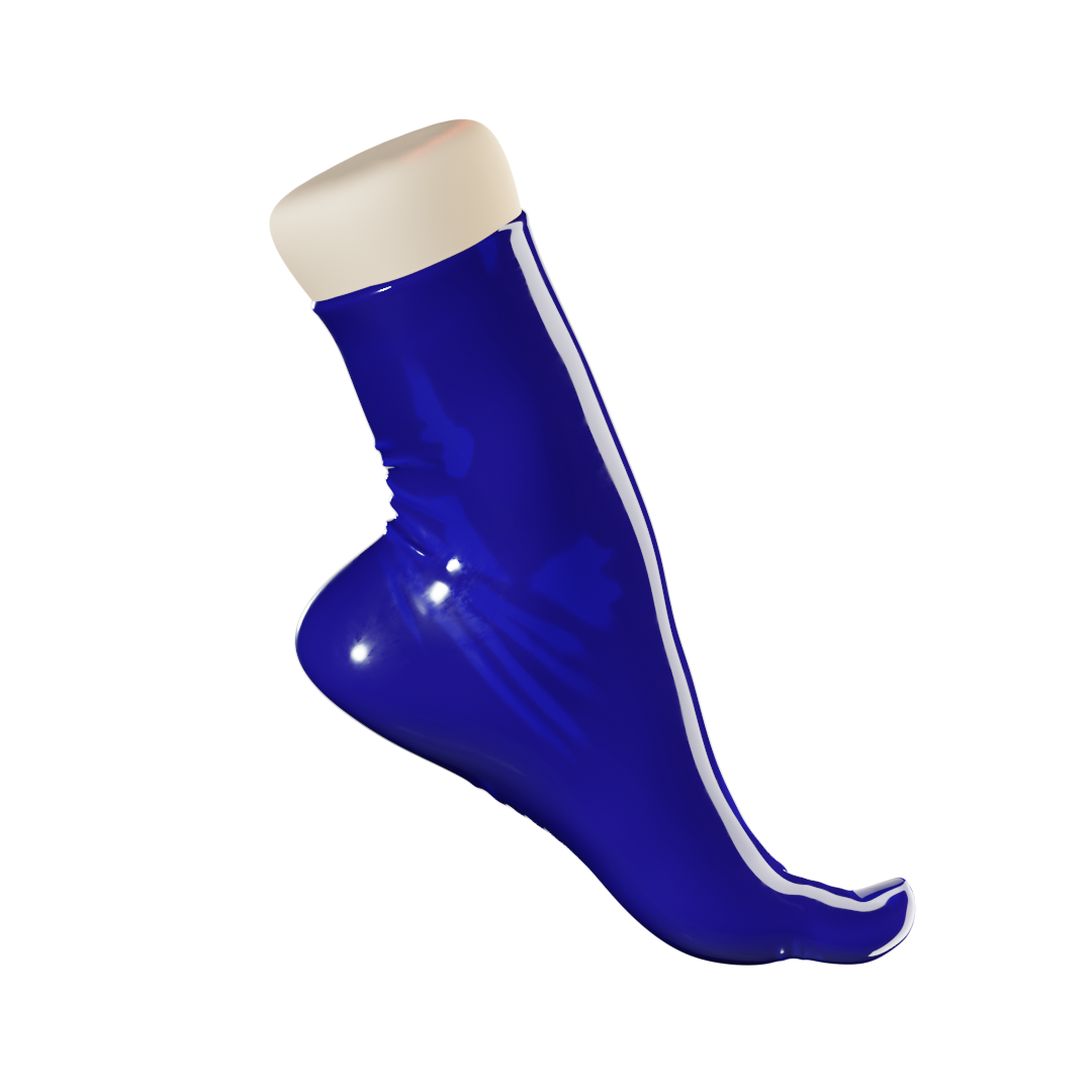 UNIQDSN Cobalt Blue Toe Socks (Ankle High)