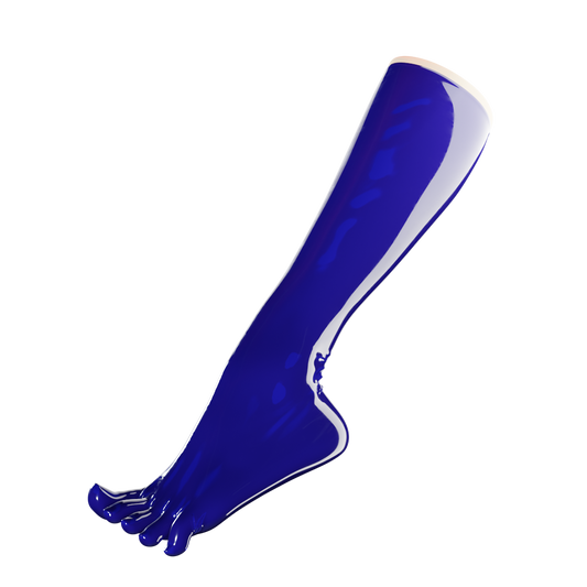 UNIQDSN Cobalt Blue Toe Socks (Knee High)