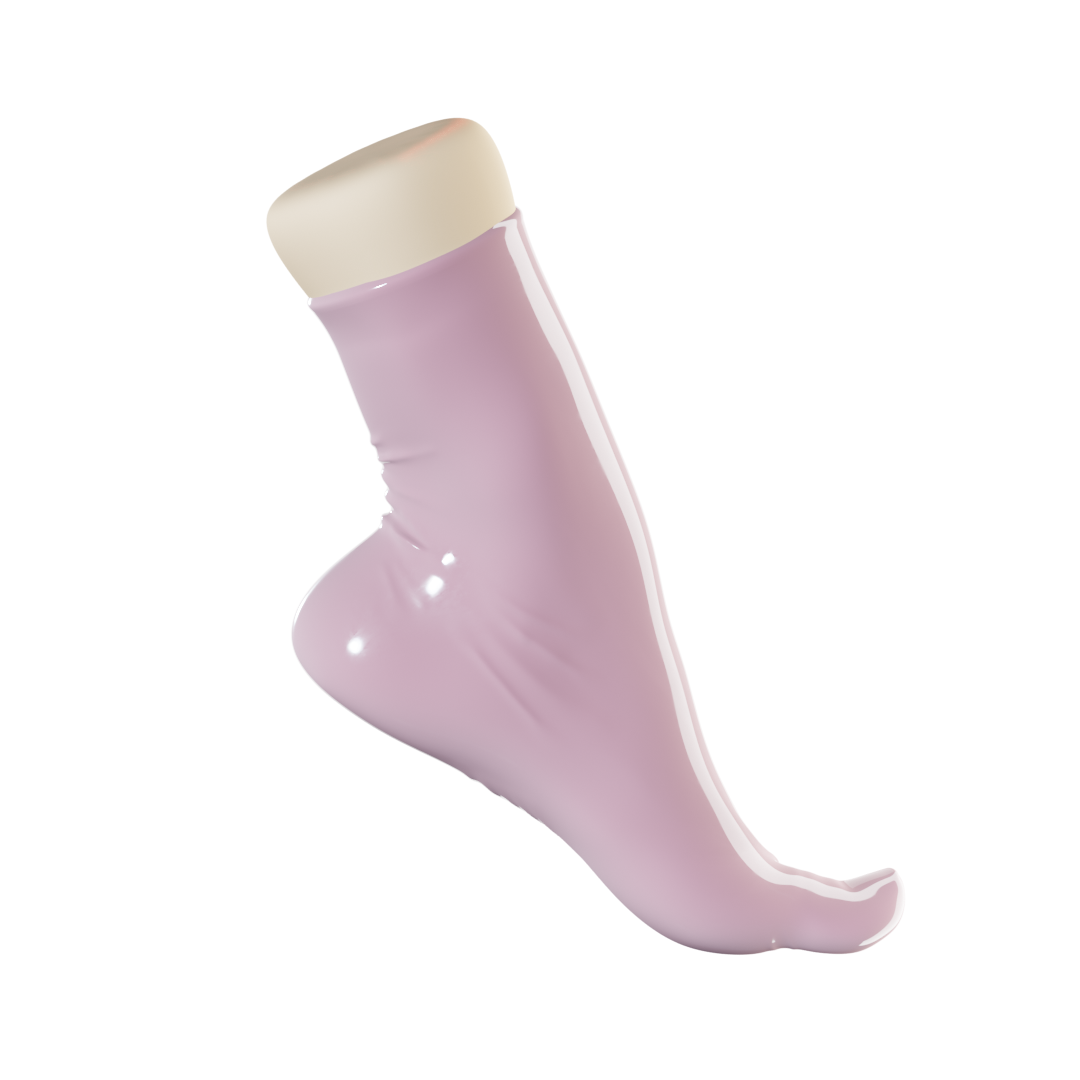 UNIQDSN Dolly Pink Toe Socks (Ankle High)