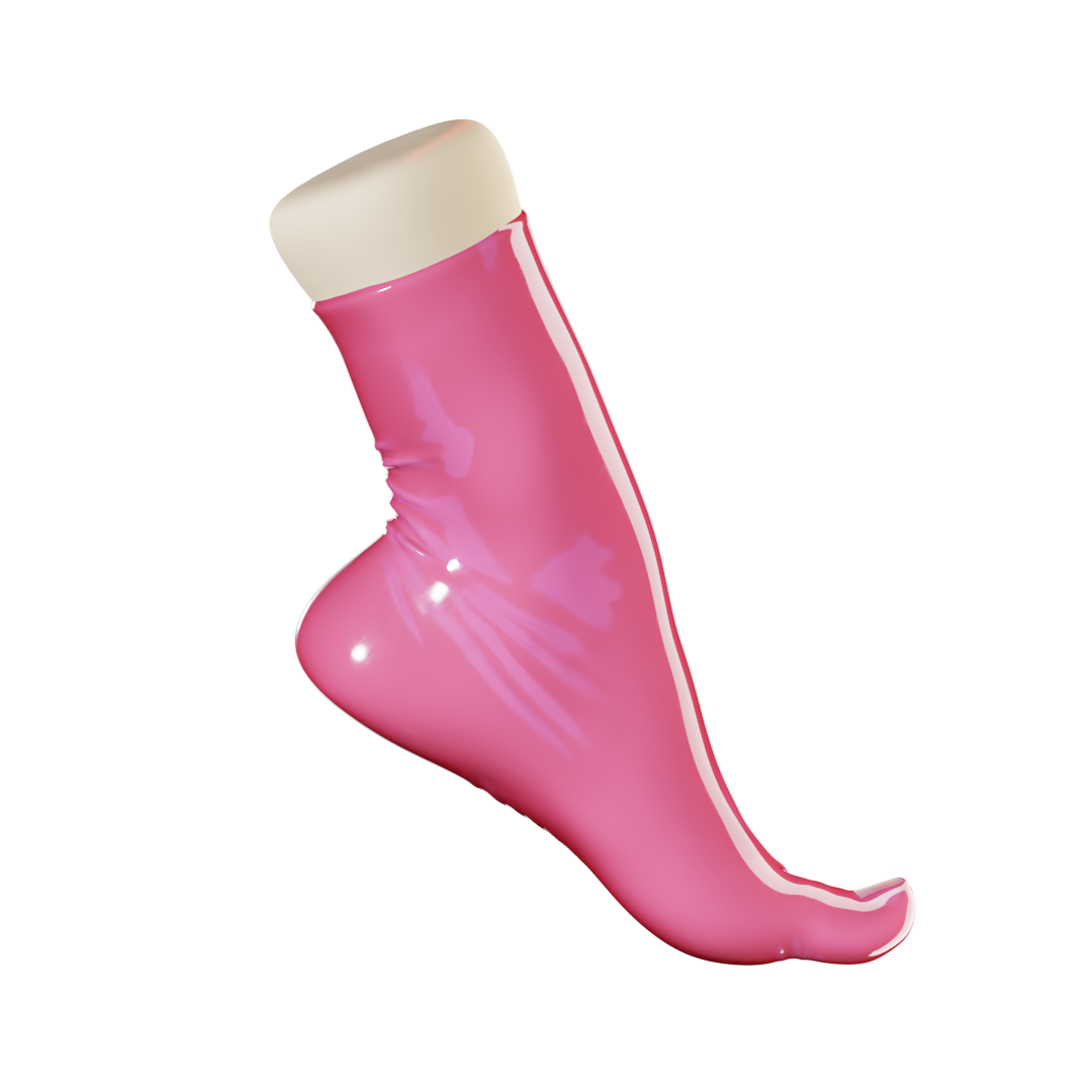 UNIQDSN Dragonfruit Pink Toe Socks (Ankle High)