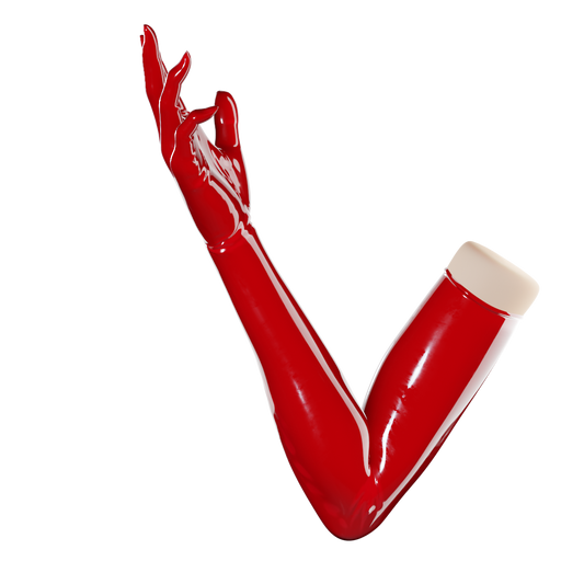 UNIQDSN Lava Red Gloves (Opera Length)