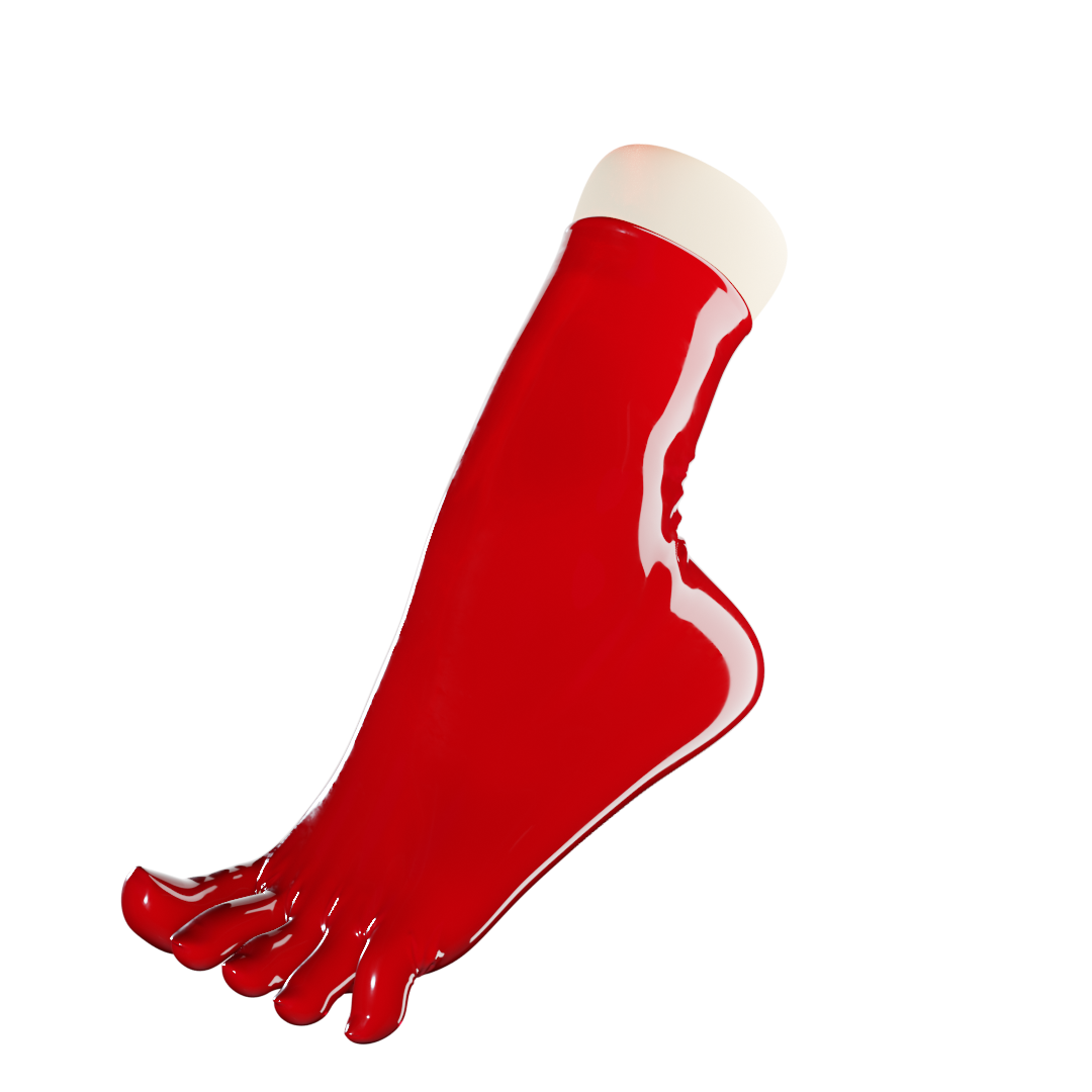 UNIQDSN Lava Red Toe Socks (Ankle Length)