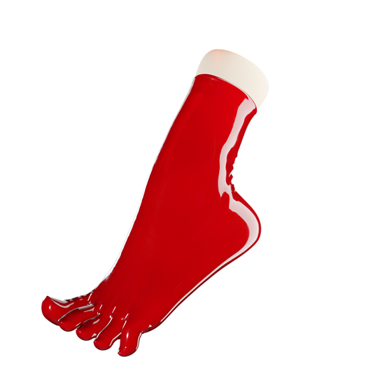 UNIQDSN Lava Red Toe Socks (Ankle Length)