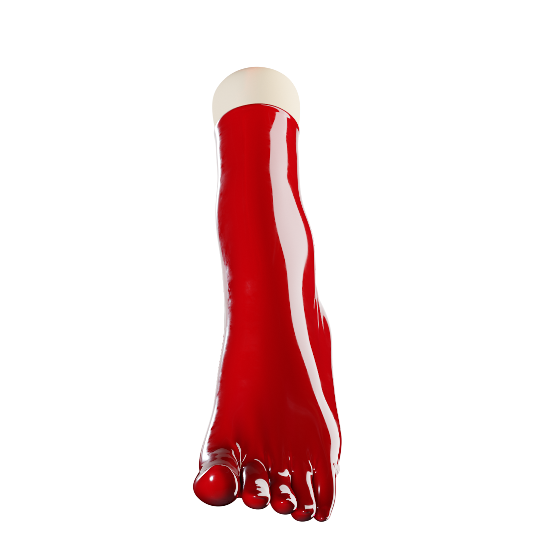 UNIQDSN Lava Red Toe Socks (Ankle Length)