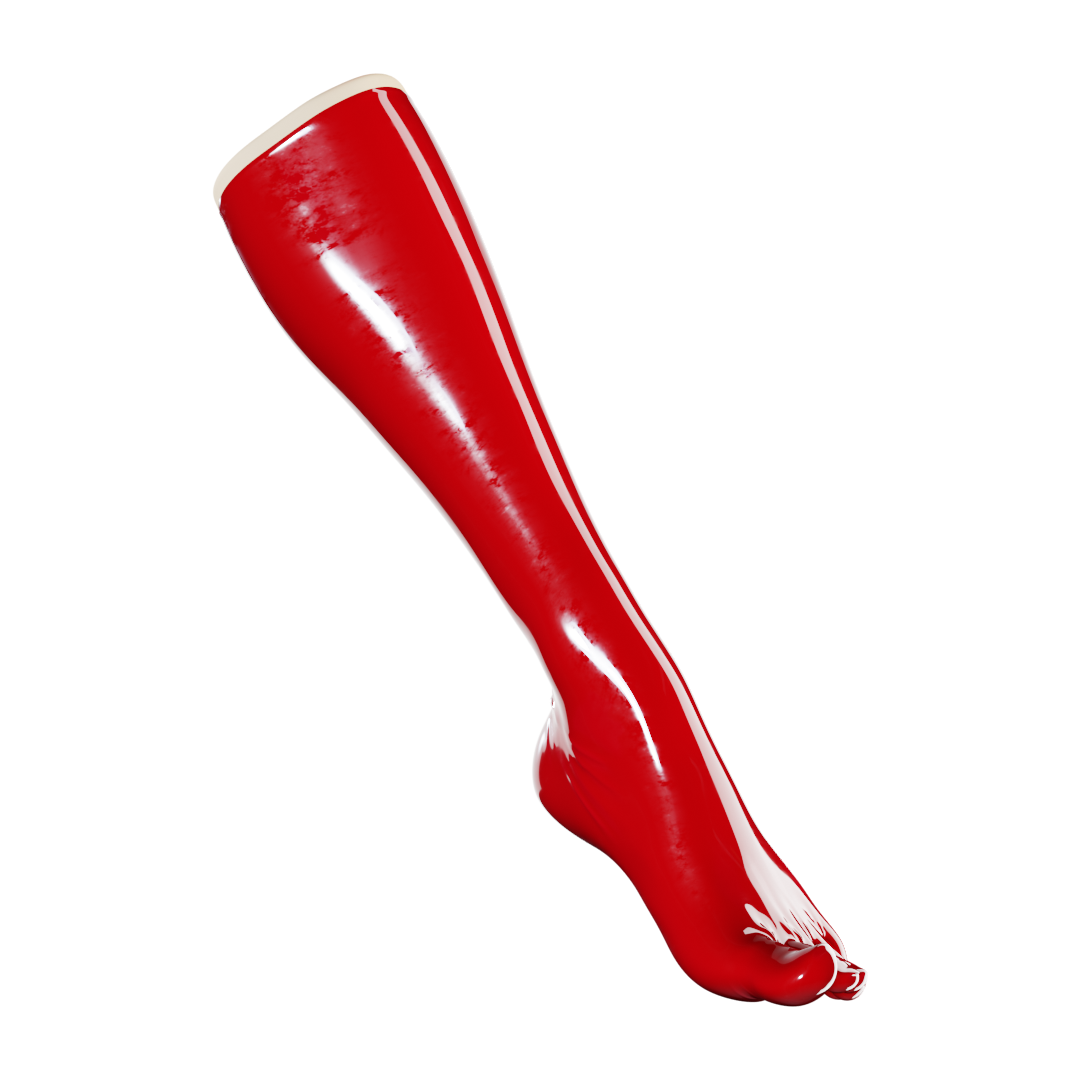 UNIQDSN Lava Red Toe Socks (Knee High)