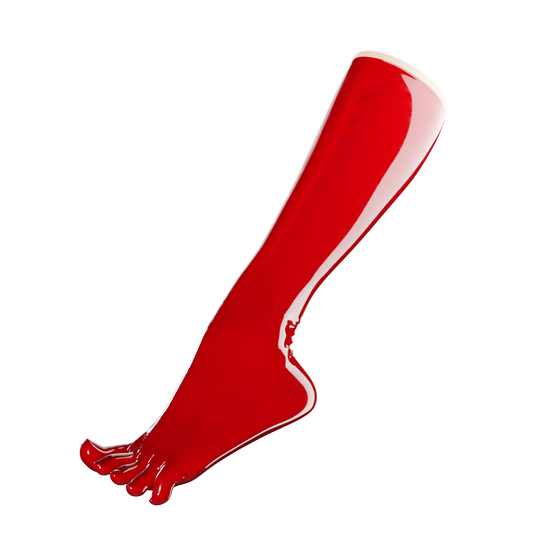 UNIQDSN Lava Red Toe Socks (Knee High)