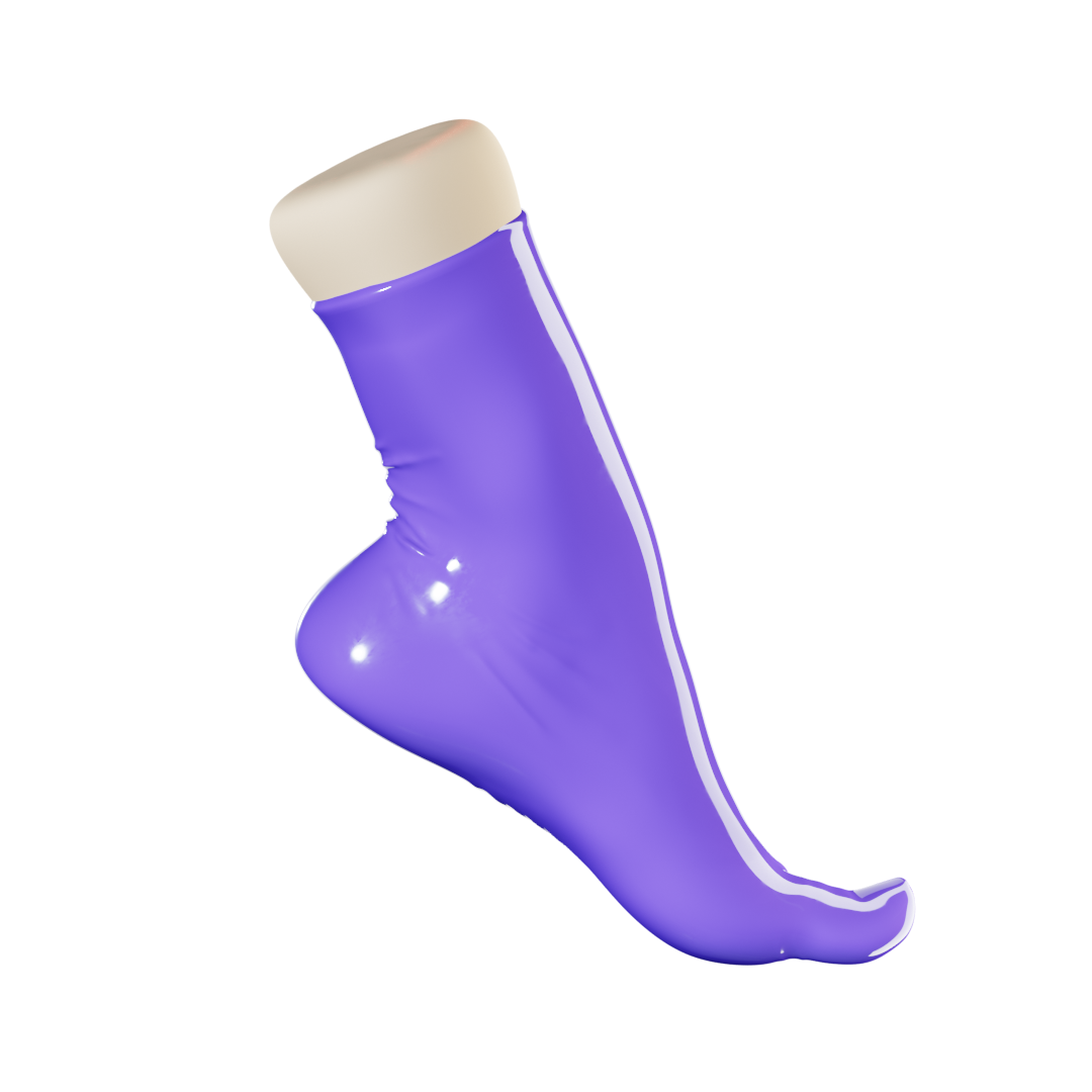 UNIQDSN Lavender Purple Toe Socks (Ankle High)