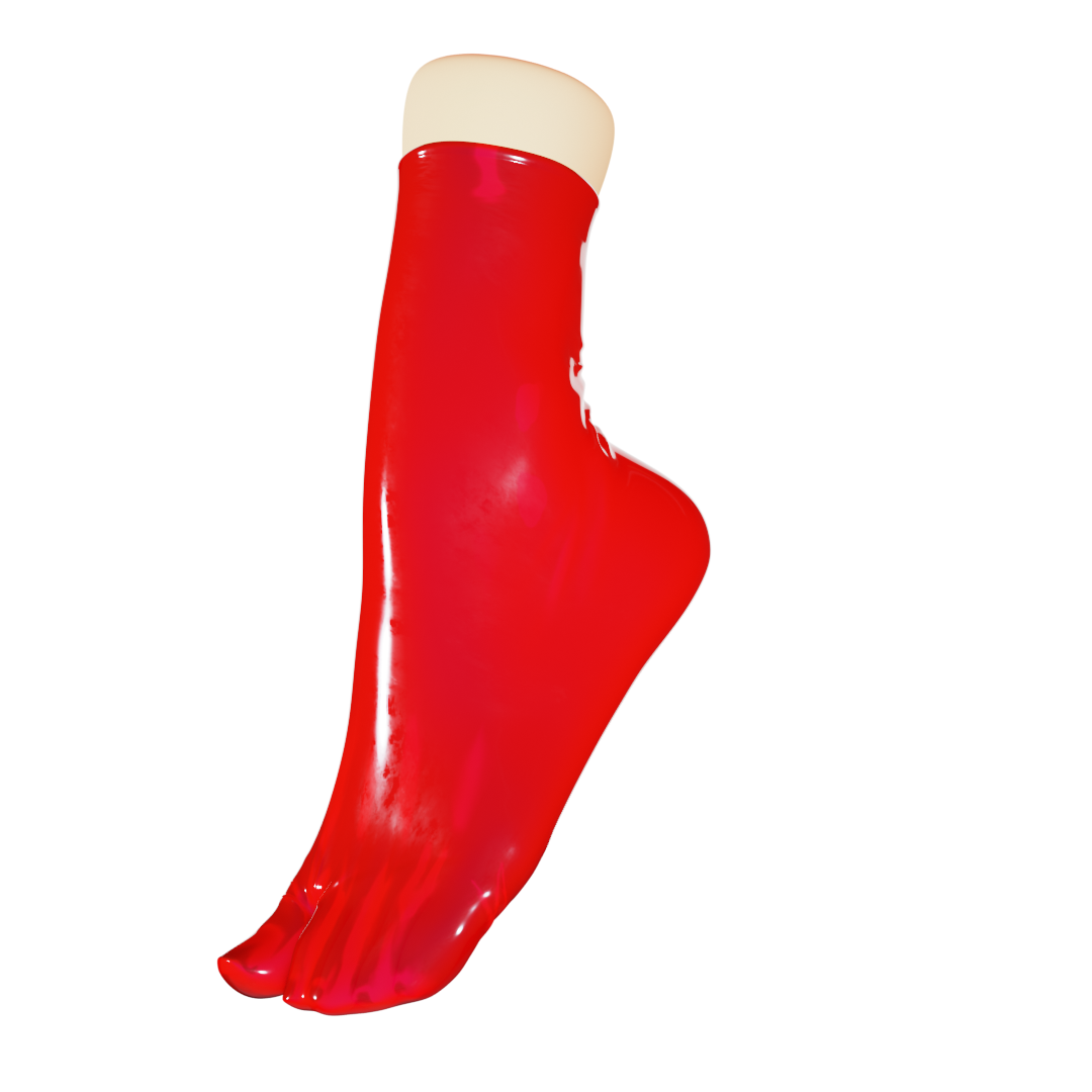 UNIQDSN Lava Red Tabi Socks (Ankle High)