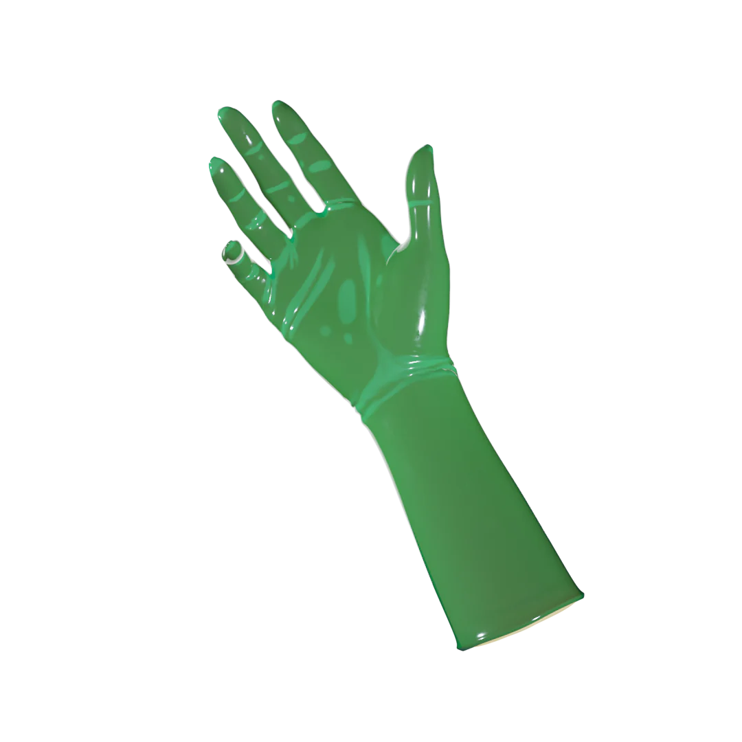 UNIQDSN Translucent Olive Gloves (Mid-Arm)