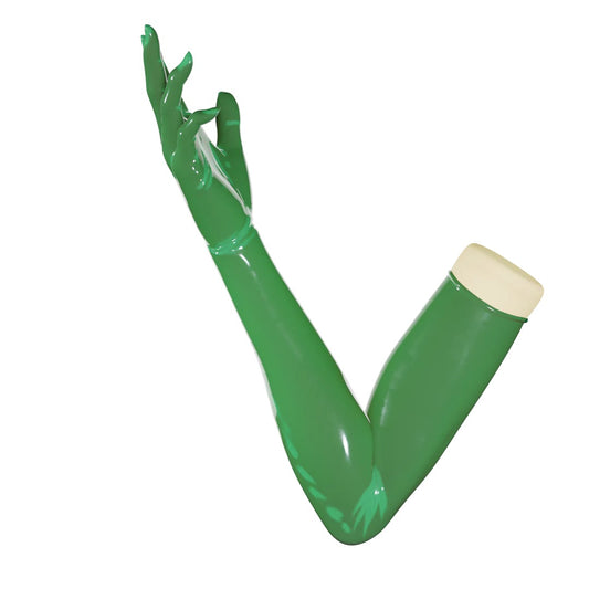 UNIQDSN Translucent Olive Gloves (Opera Length)