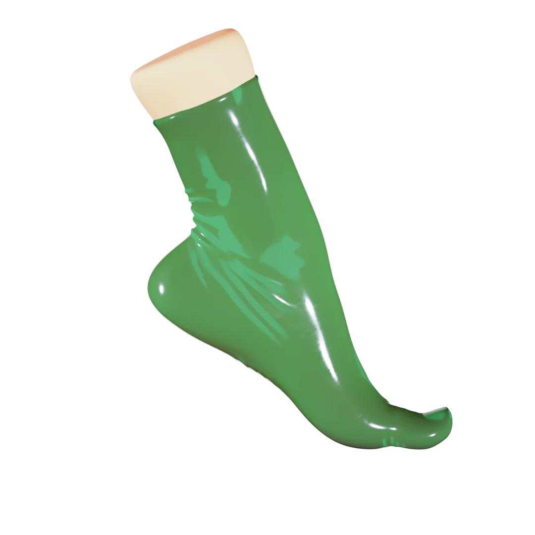 UNIQDSN Translucent Olive Toe Socks (Ankle)