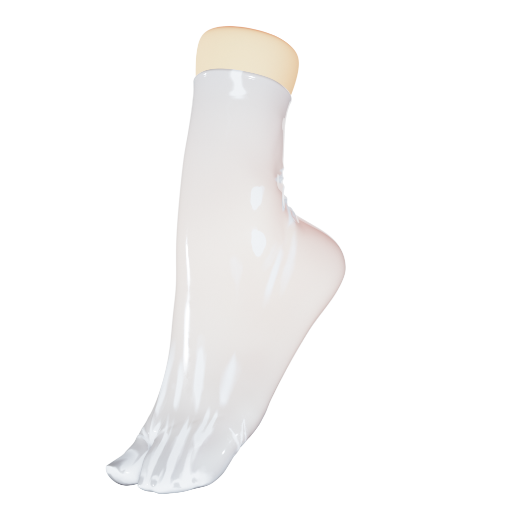 UNIQDSN Pearl White Tabi Socks (Ankle High)