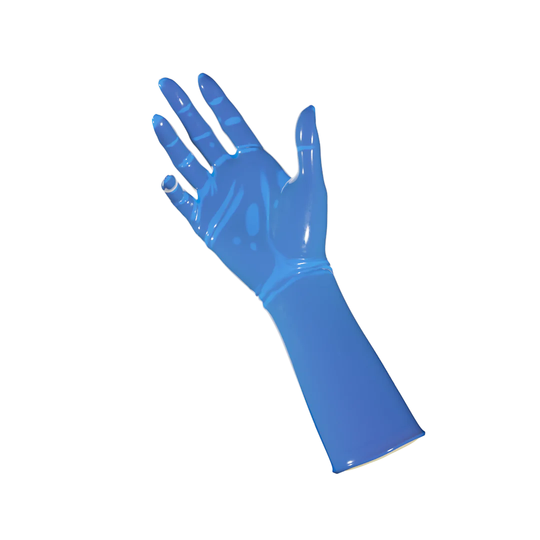 UNIQDSN Translucent Sapphire Gloves (Mid-Arm)