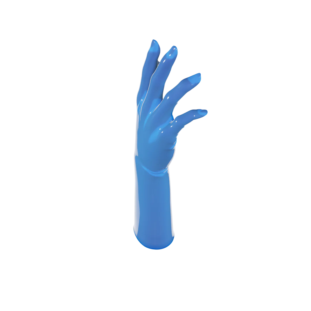 UNIQDSN Translucent Sapphire Gloves (Mid-Arm)