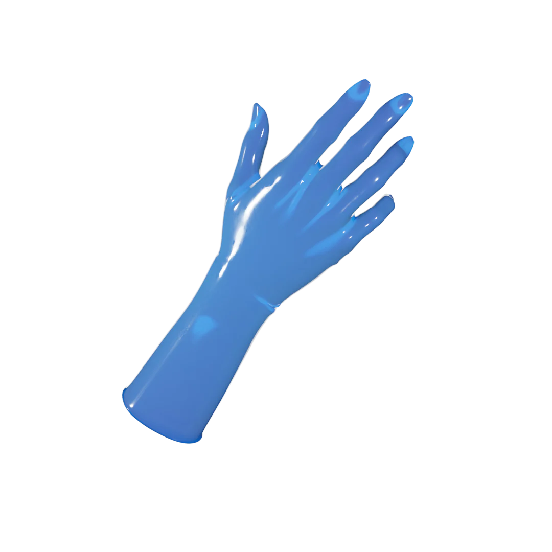 UNIQDSN Translucent Sapphire Gloves (Mid-Arm)