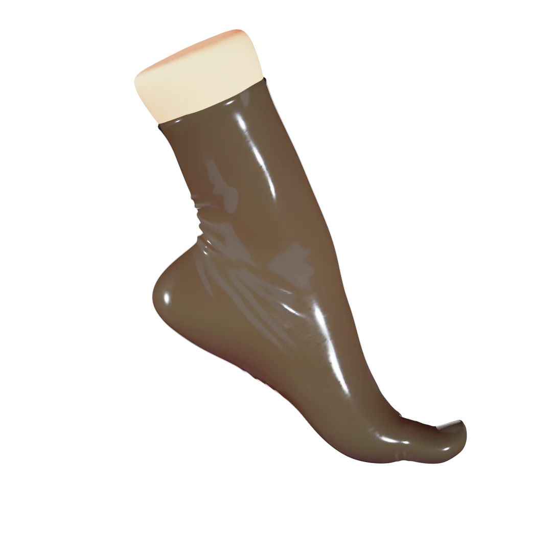 UNIQDSN Translucent Smoky Black Toe Socks (Ankle)
