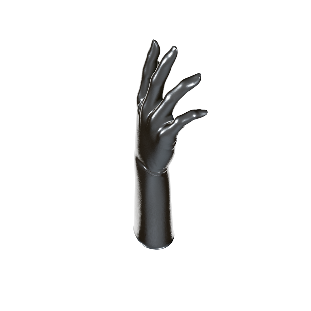 UNIQDSN Metallic Pewter Gloves (Mid-Arm Length)