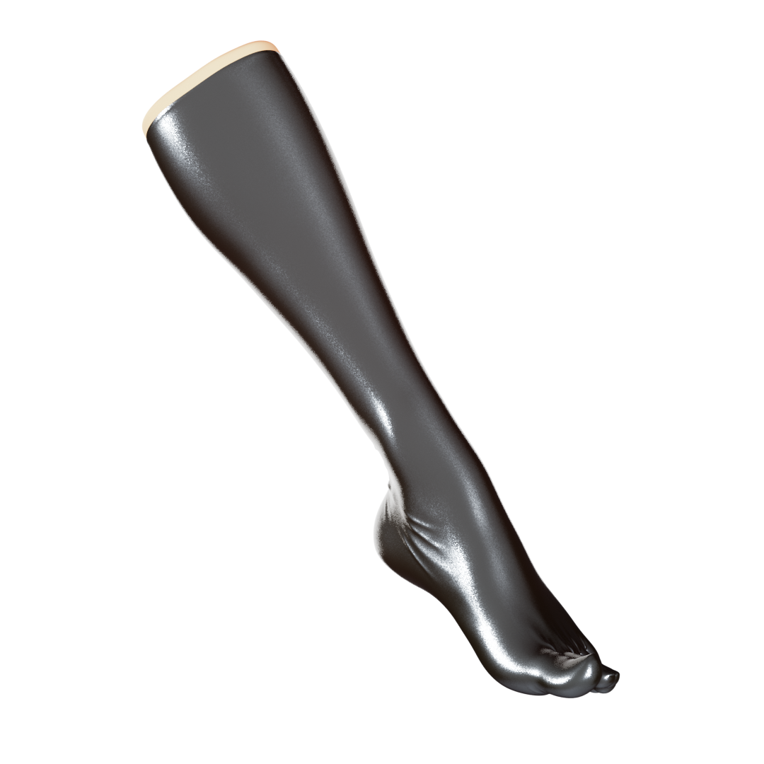 UNIQDSN Metallic Pewter Toe Socks (Knee High)