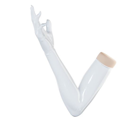 UNIQDSN Pearl White Gloves (Opera Length)