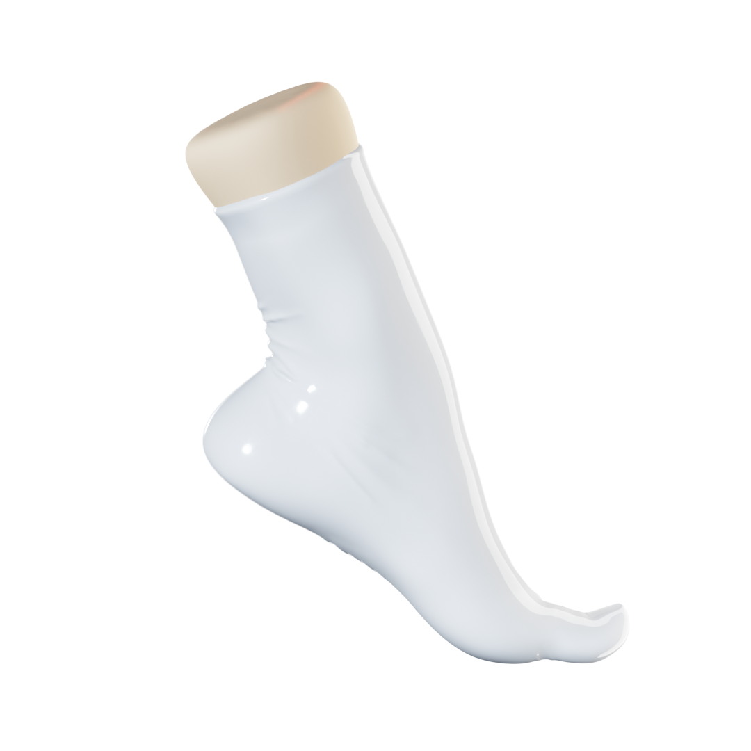 UNIQDSN Pearl White Toe Socks (Ankle Length)