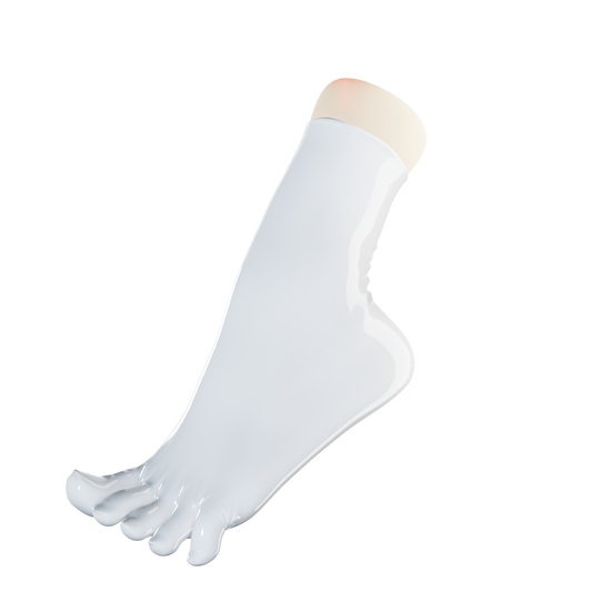 UNIQDSN Pearl White Toe Socks (Ankle Length)