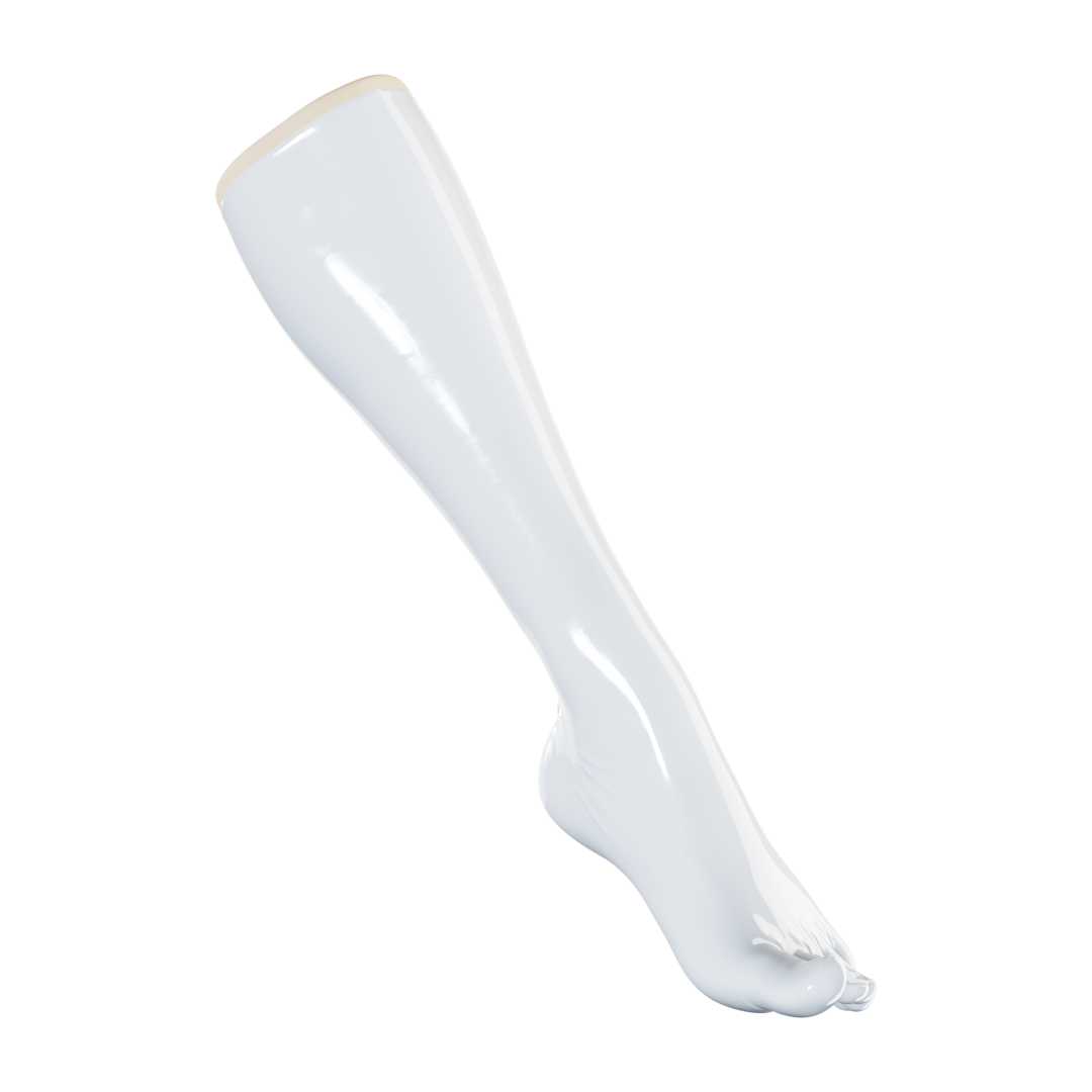 UNIQDSN Pearl White Toe Socks (Knee High)