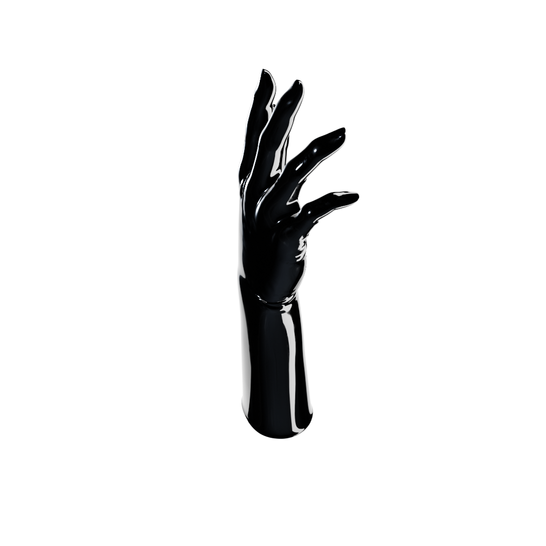 UNIQDSN Obsidian Black Gloves (Mid-Arm Length)