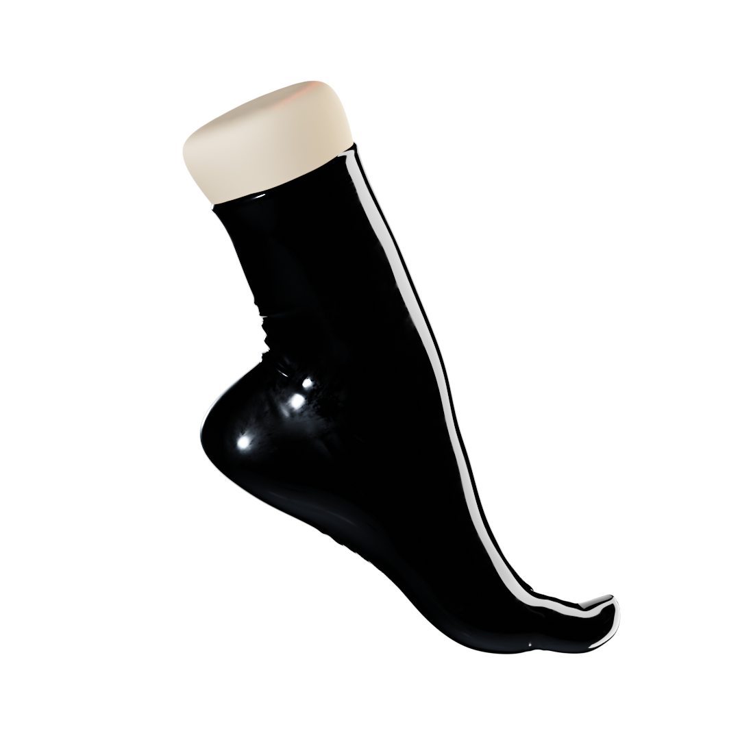 UNIQDSN Obsidian Black Toe Socks (Ankle High)