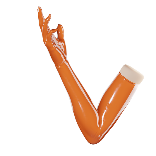 UNIQDSN Tiger Orange Gloves (Opera Length)