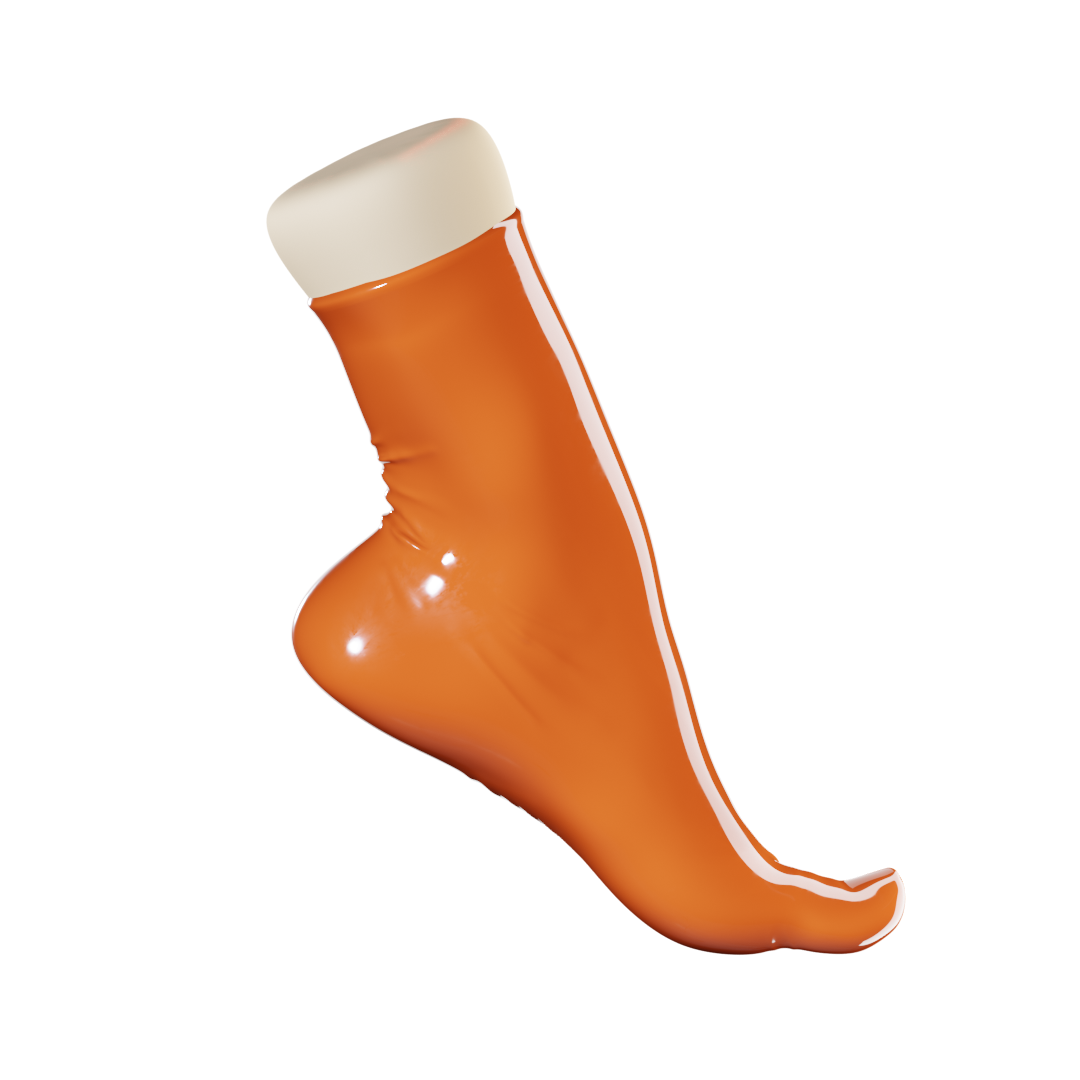 UNIQDSN Tiger Orange Toe Socks (Ankle Length)