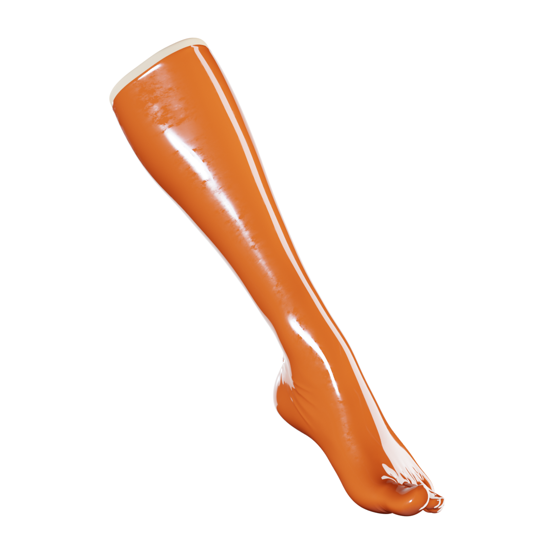 UNIQDSN Tiger Orange Toe Socks (Knee High)