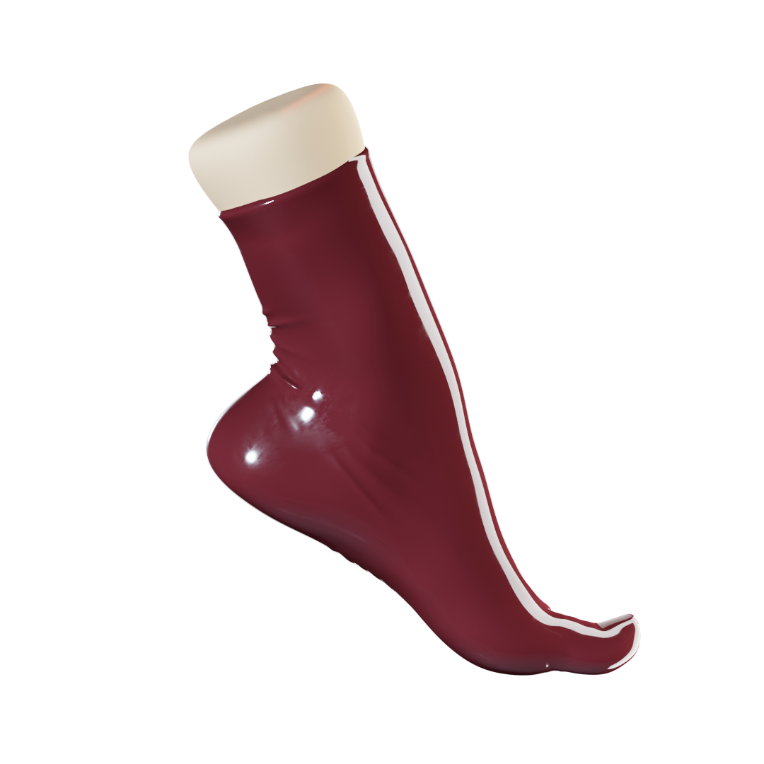 UNIQDSN Dark Raspberry Toe Socks (Ankle High)