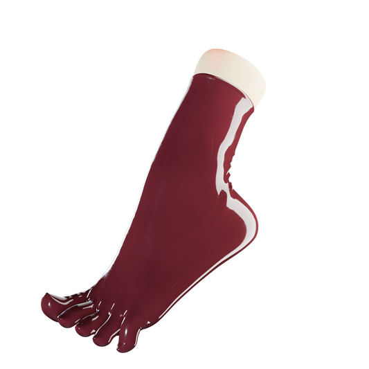 UNIQDSN Dark Raspberry Toe Socks (Ankle High)