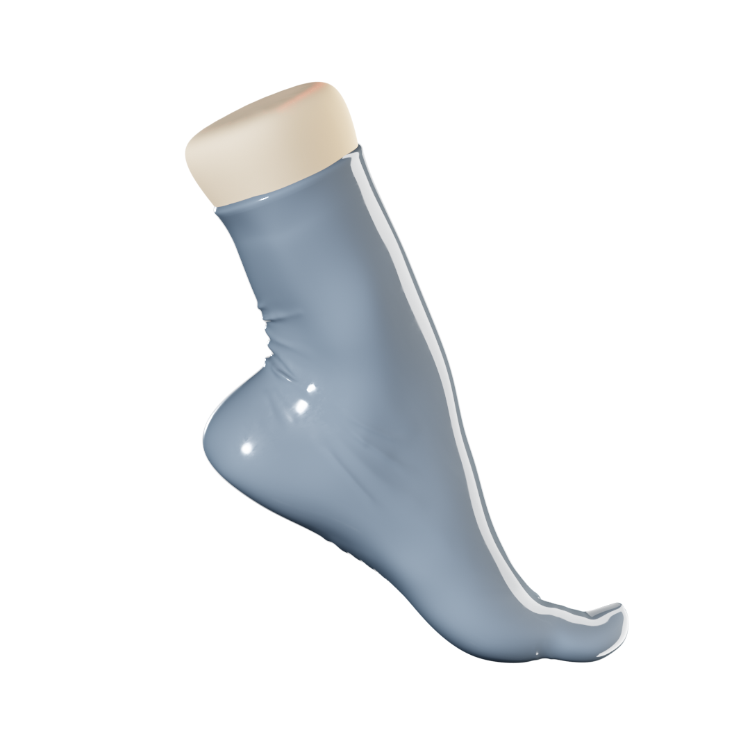 UNIQDSN Slate Gray Toe Socks (Ankle High)