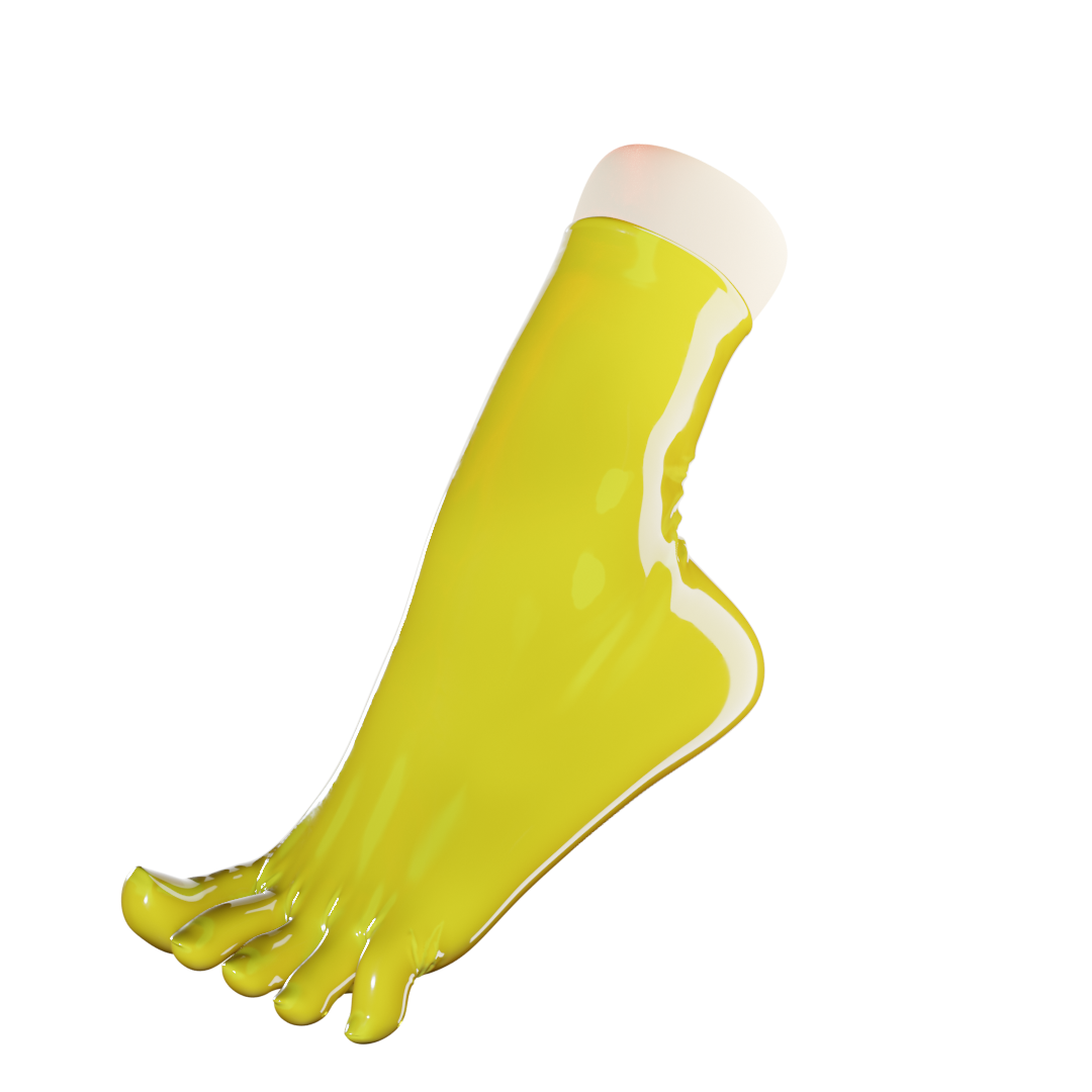 UNIQDSN Bright Yellow Toe Socks (Ankle High)