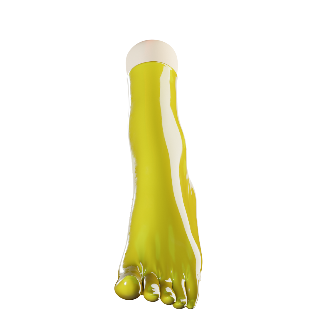 UNIQDSN Bright Yellow Toe Socks (Ankle High)