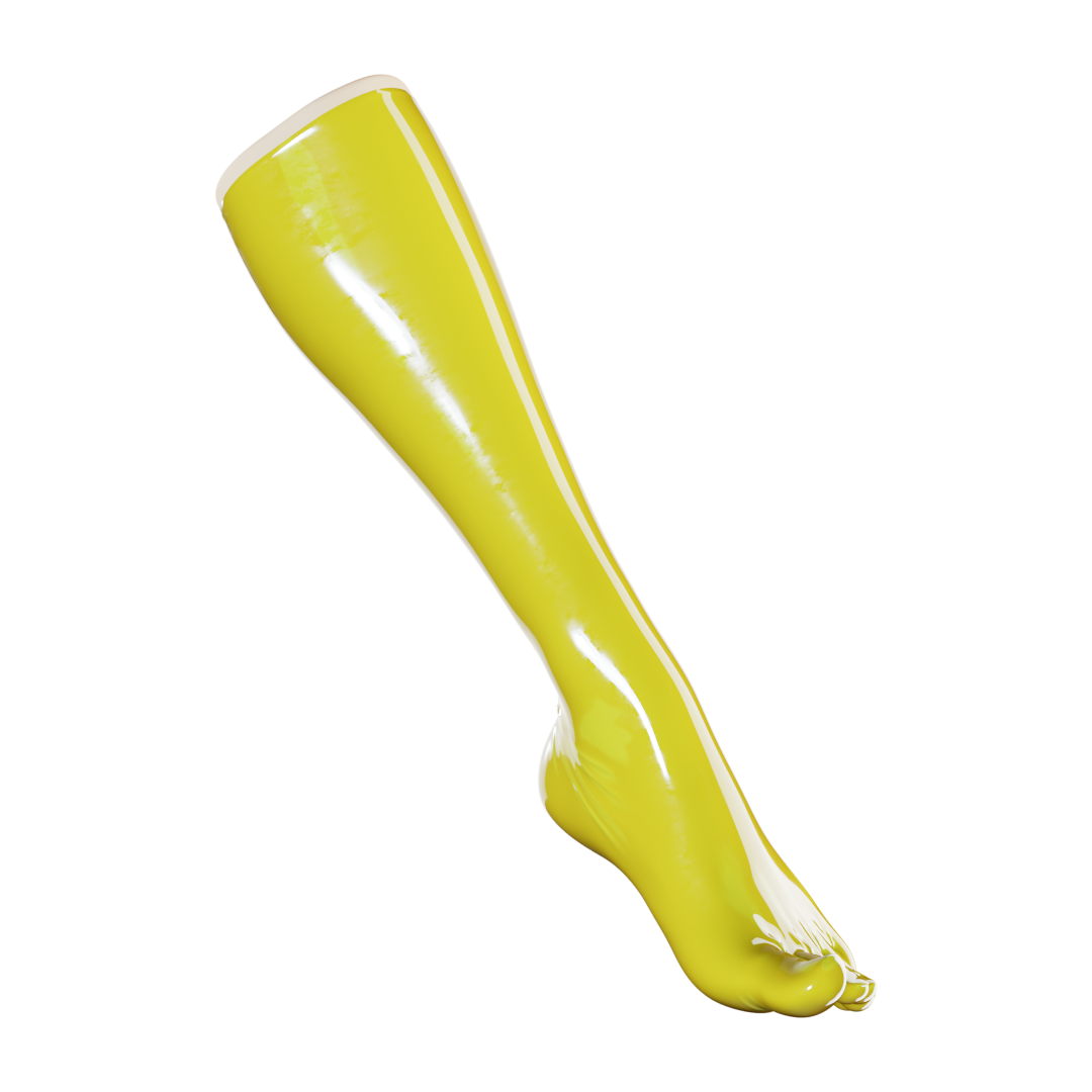 UNIQDSN Bright Yellow Toe Socks (Knee High)