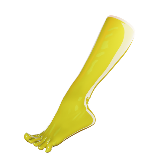 UNIQDSN Bright Yellow Toe Socks (Knee High)