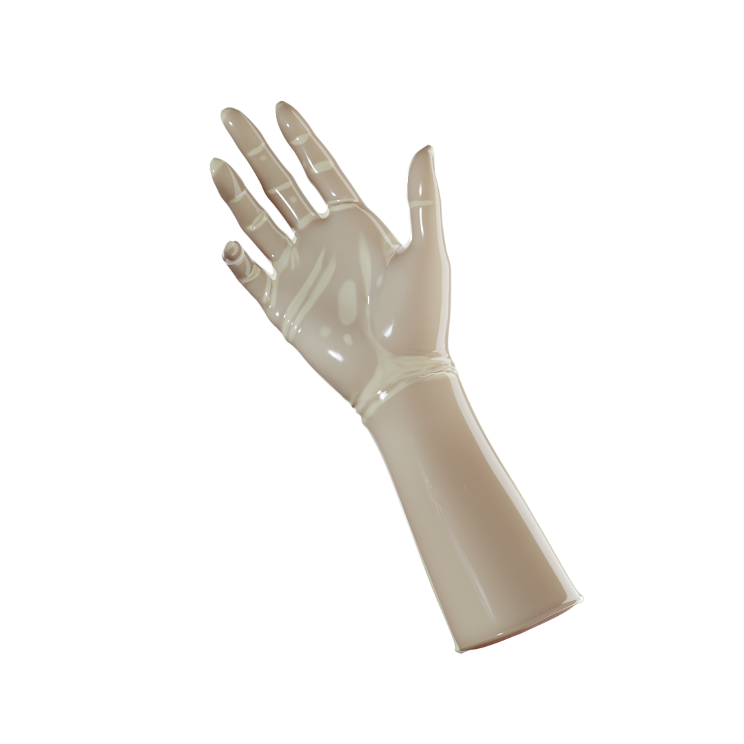 UNIQDSN Translucent Natural Gloves (Mid-Arm Length)