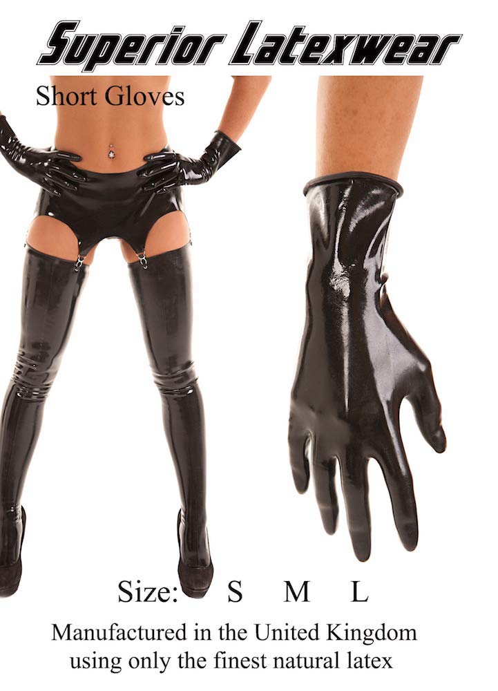 ラバー ショートグローブ Lady's Latex Short Gloves -即納-