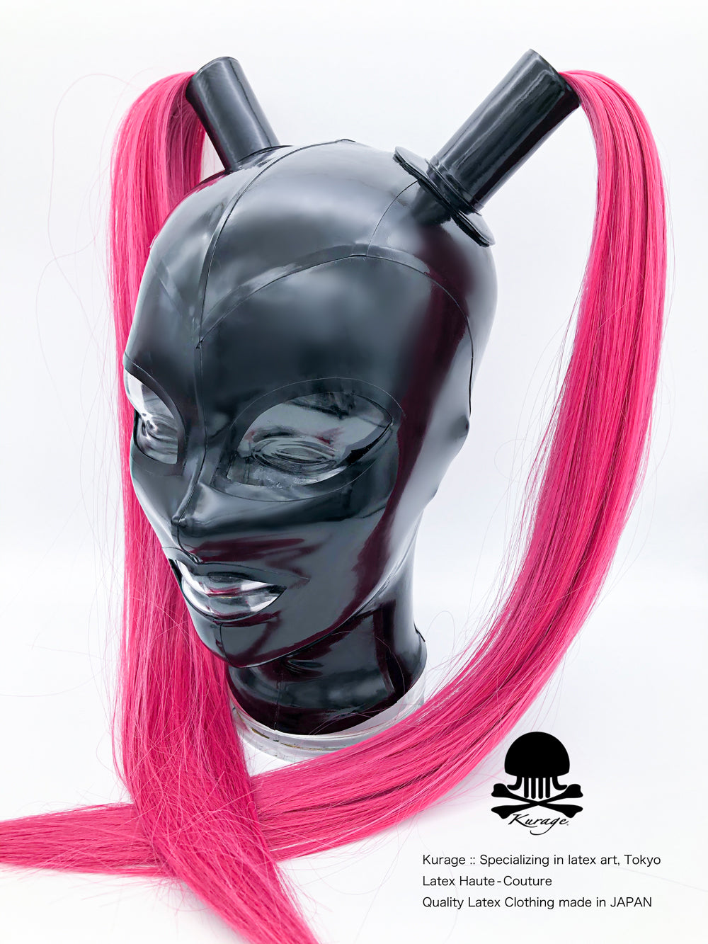 kurage latex クラゲラバー ラバー ラバーマスク ツインテール ウィッグ