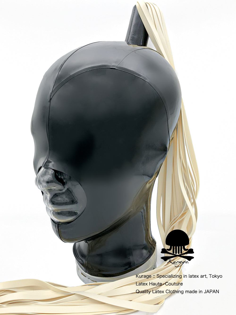 Latex Hood Blind Eyes-ponytail- ラバーマスク 目隠し ポニーテール – kurage.style-webshop