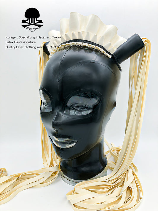 ラバーマスク メイドツインテール クラシック ラバーウィッグ