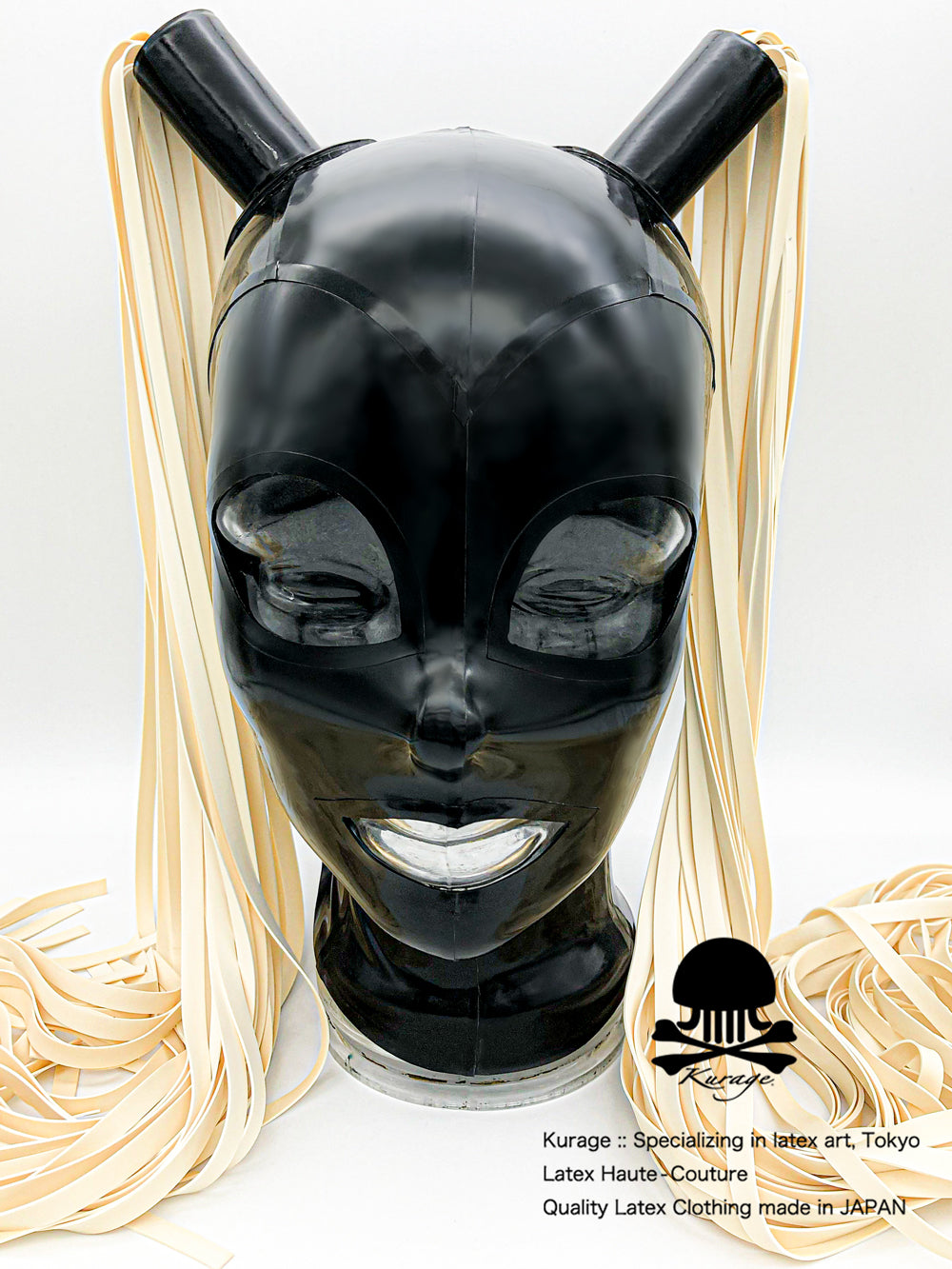 ラバーマスク ツインテール ラバーウィッグ
