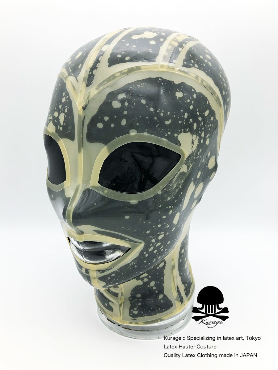 ラバーマスク 二枚重ね マイクロホール 目