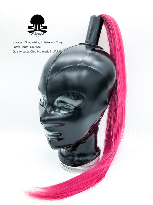 latexhood ラバーマスク ポニーテールウィッグ