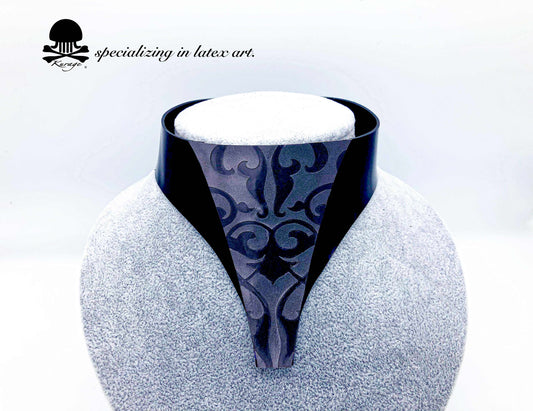 kurage latex クラゲラバー ラバー チョーカー アラベスク メタリック ブラック