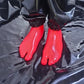 UNIQDSN Lava Red Tabi Socks (Ankle High)